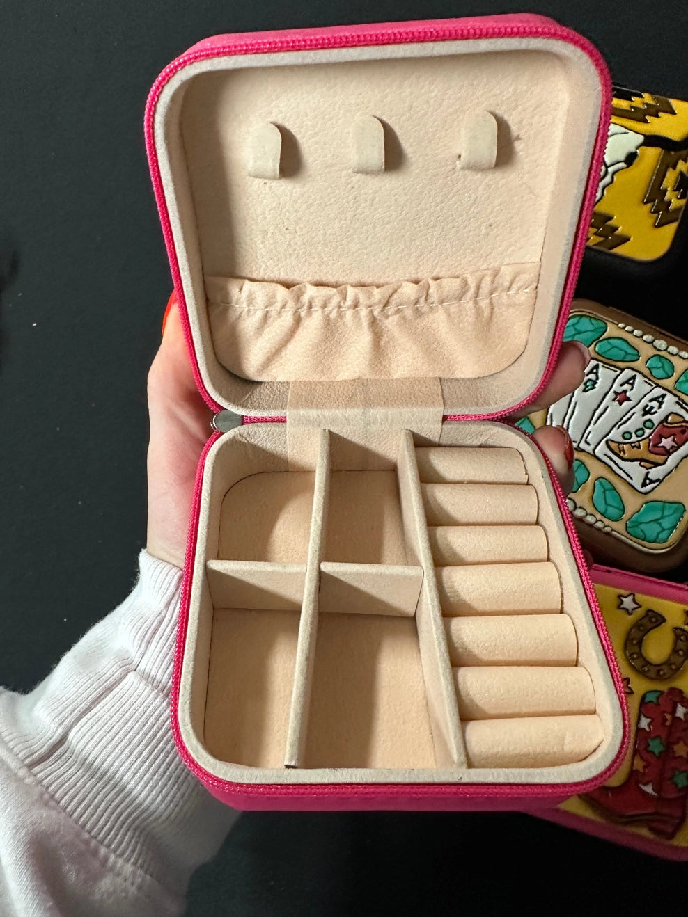 Genuine leather jewelry box